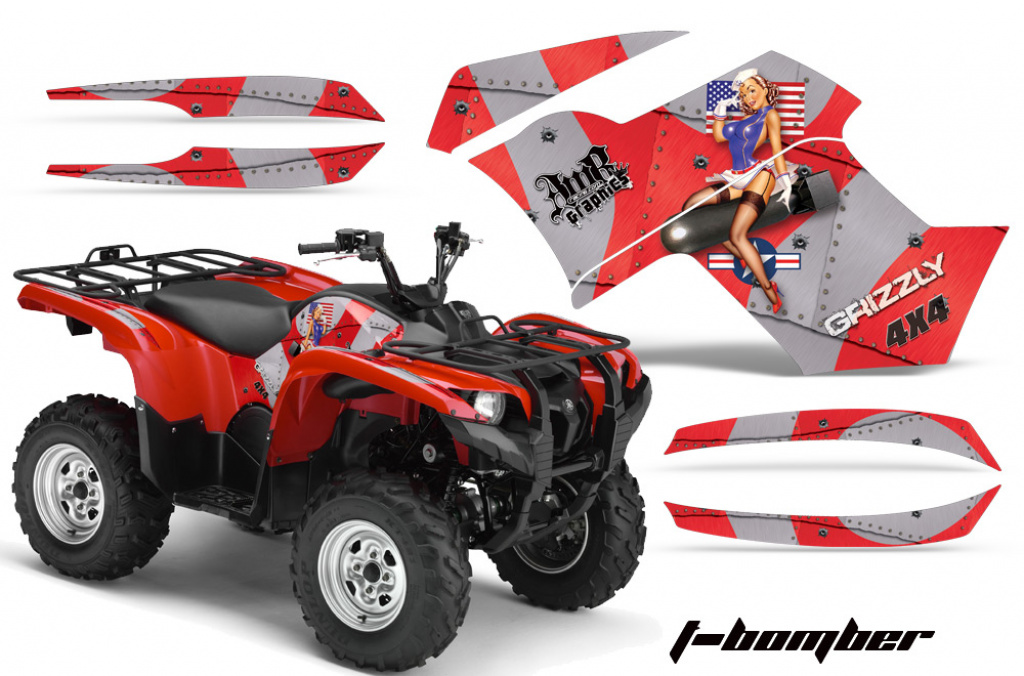 T-Bomber Rot für Yamaha Grizzly 700/550 2007-2014