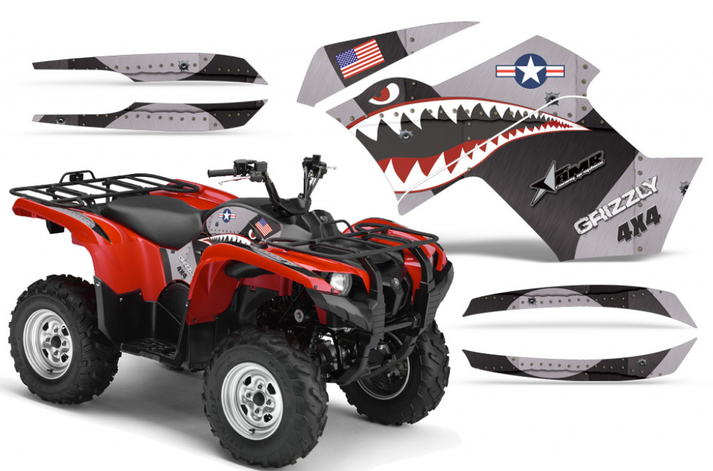 P40-Warhawk Schwarz für Yamaha Grizzly 700/550 2007-2014