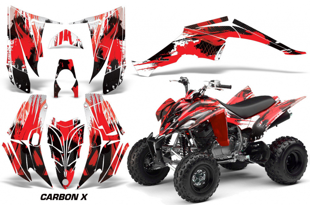 Carbon-X Rot für Yamaha Raptor YFM 350