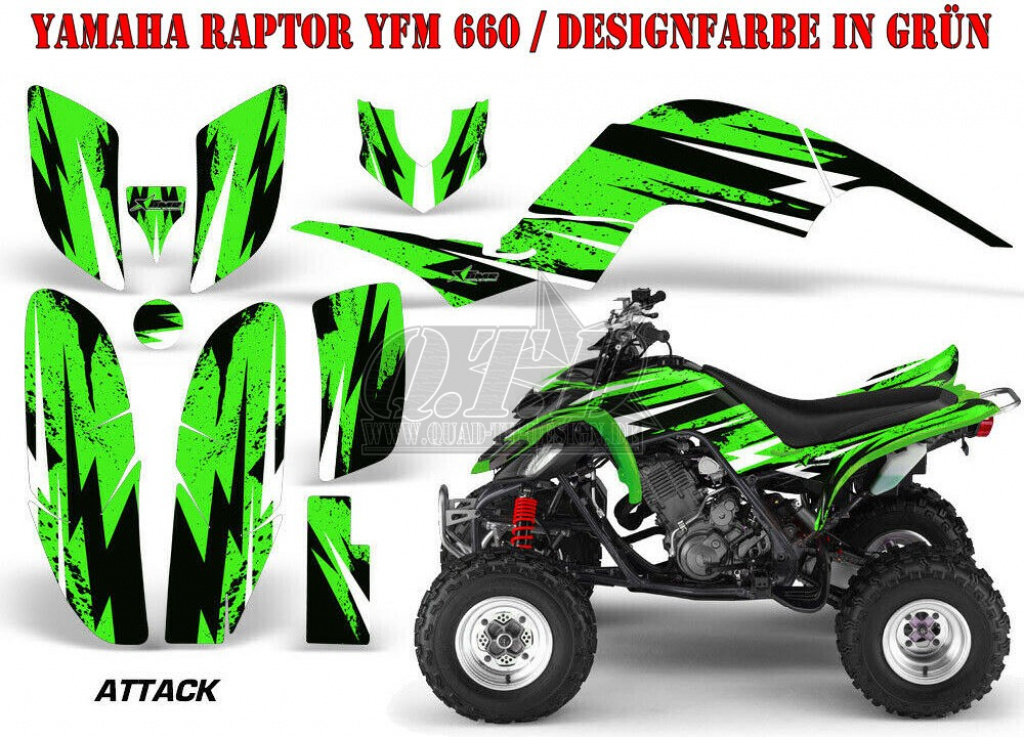 Attack Green for Yamaha Raptor YFM 660
