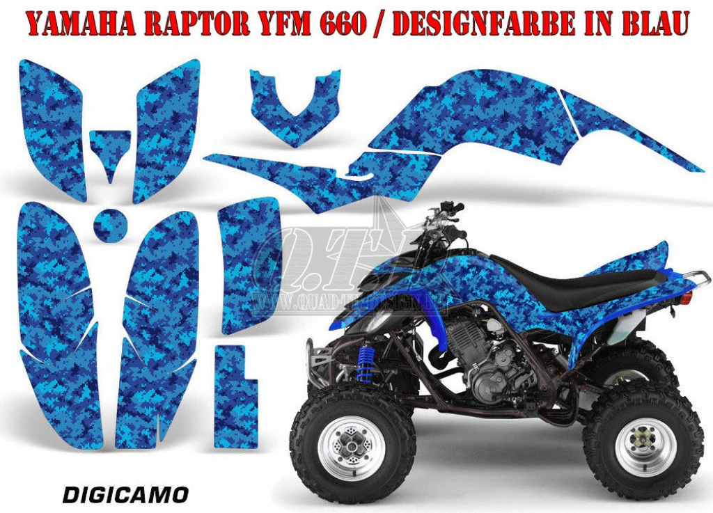 DigiCamo Blue for Yamaha Raptor YFM 660