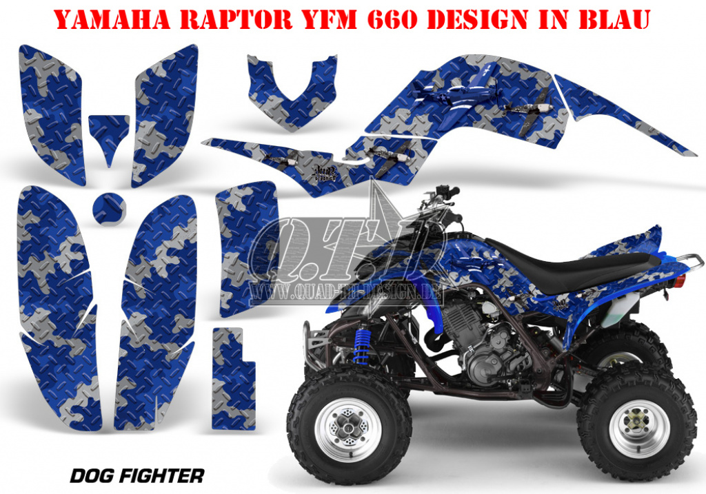 Dog Fighter Blue for Yamaha Raptor YFM 660