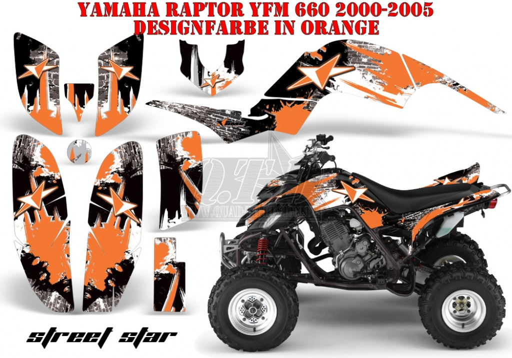 Street Star Orange for Yamaha Raptor YFM 660
