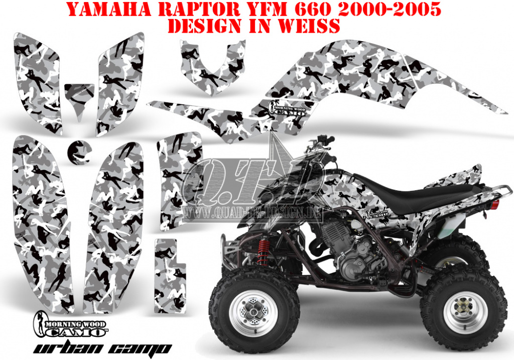 Urban Camo White for Yamaha Raptor YFM 660