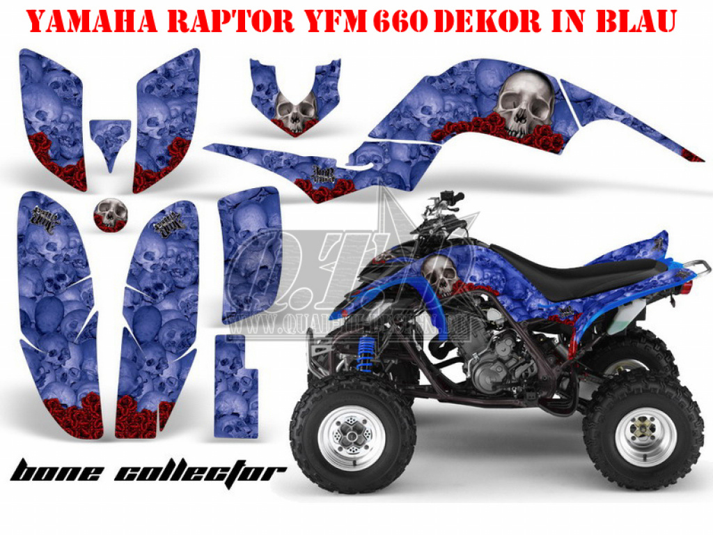 Bone Collector Blue for Yamaha Raptor YFM 660