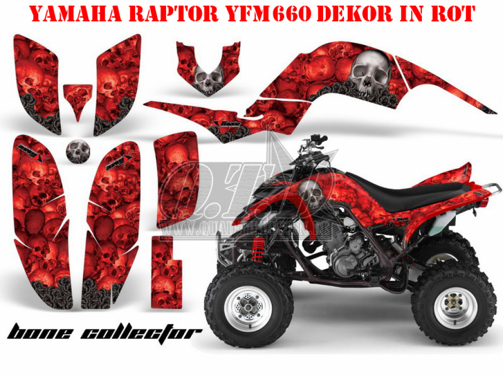 Bone Collector Red for Yamaha Raptor YFM 660
