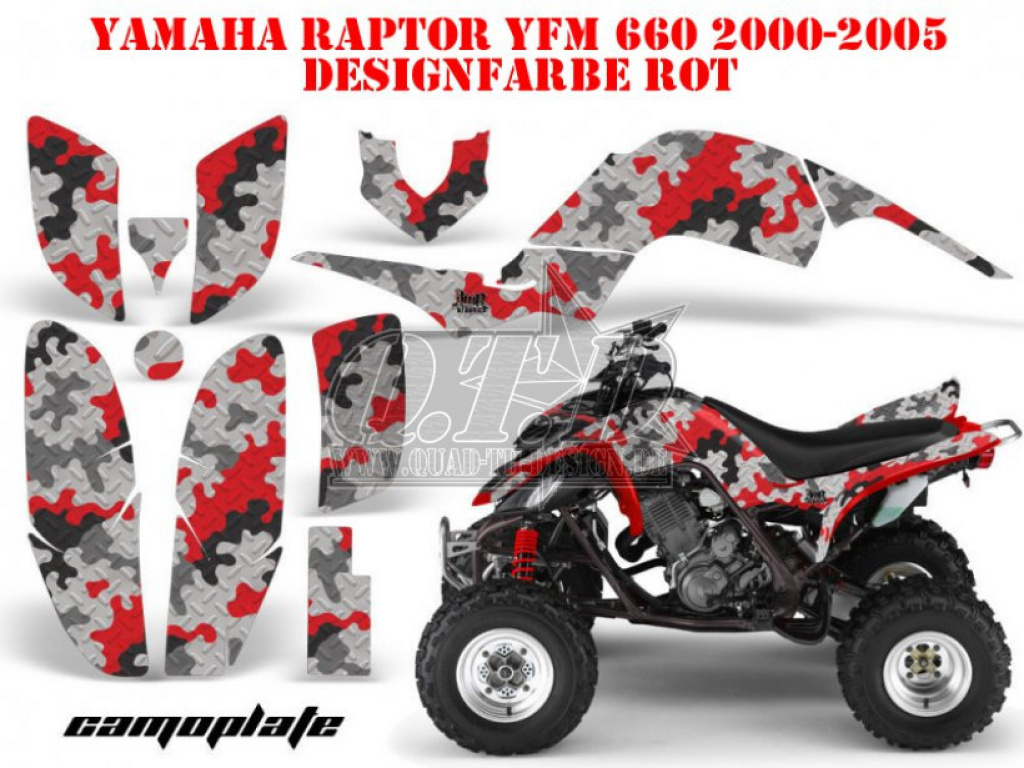 Camoplate Red for Yamaha Raptor YFM 660