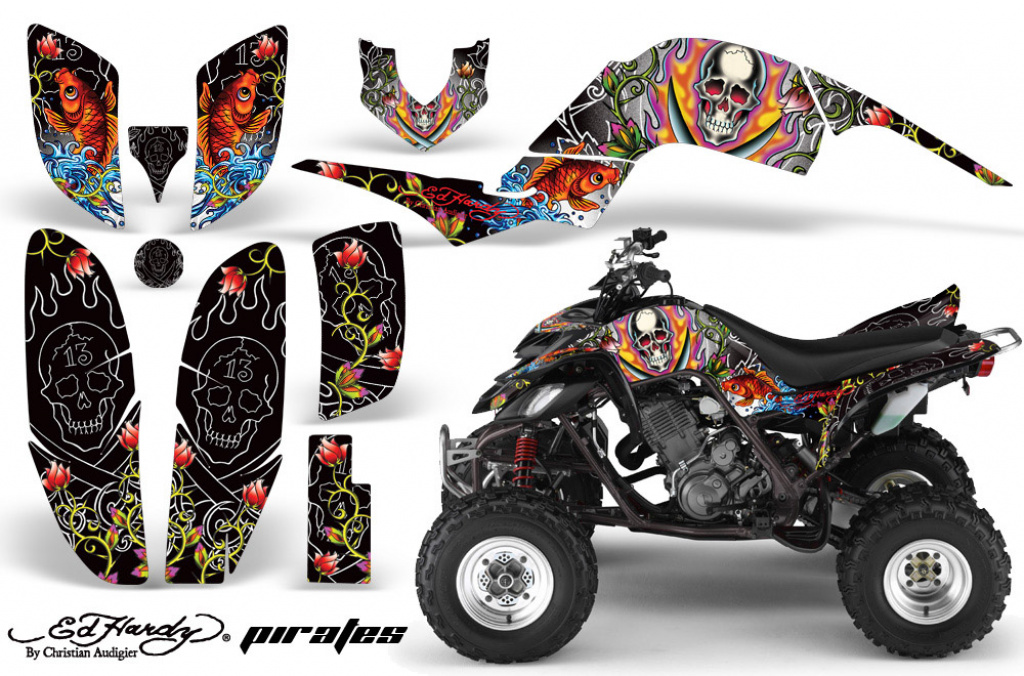 Ed-Hardy - Pirates White for Yamaha Raptor YFM 660