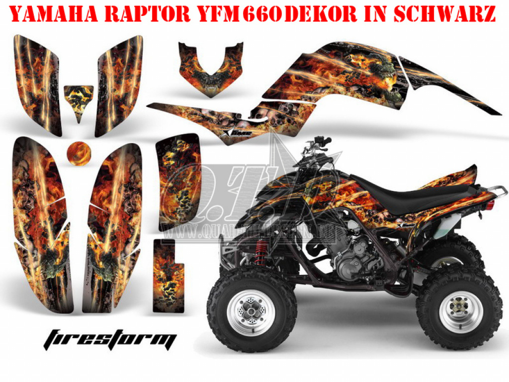 Firestorm Black for Yamaha Raptor YFM 660