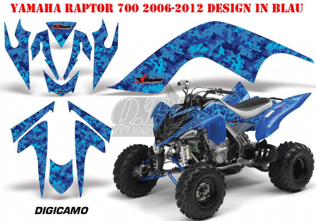 DigiCamo Blau für Yamaha Raptor YFM 700 2006-2012