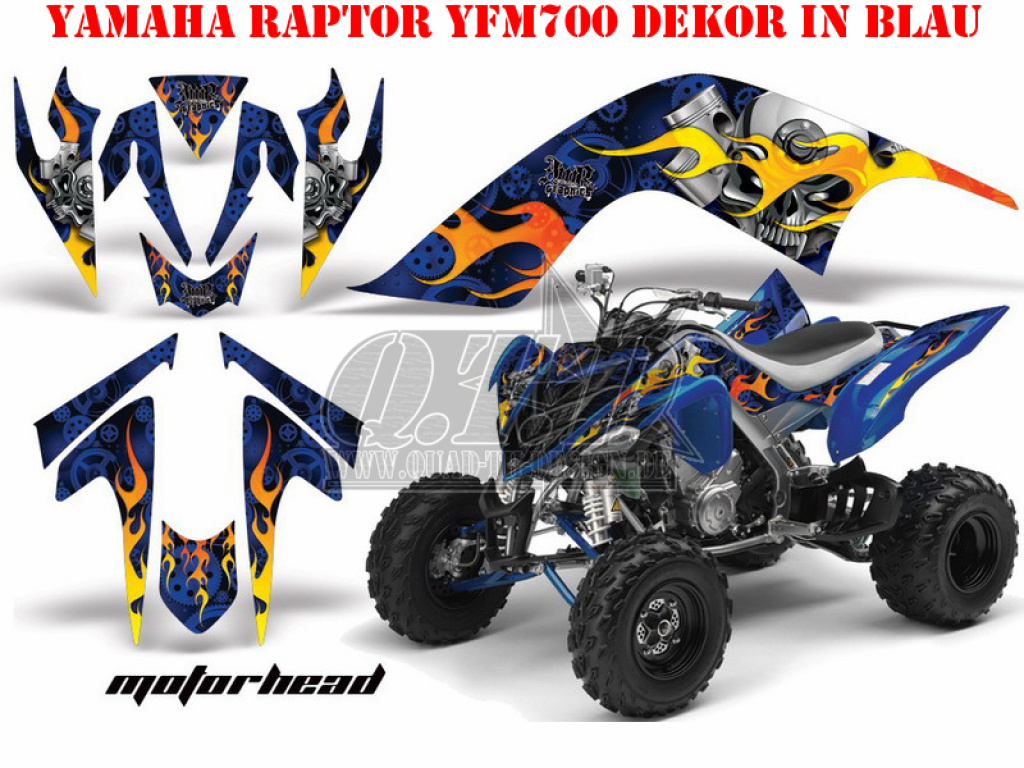 Motorhead Blau für Yamaha Raptor YFM 700 2006-2012