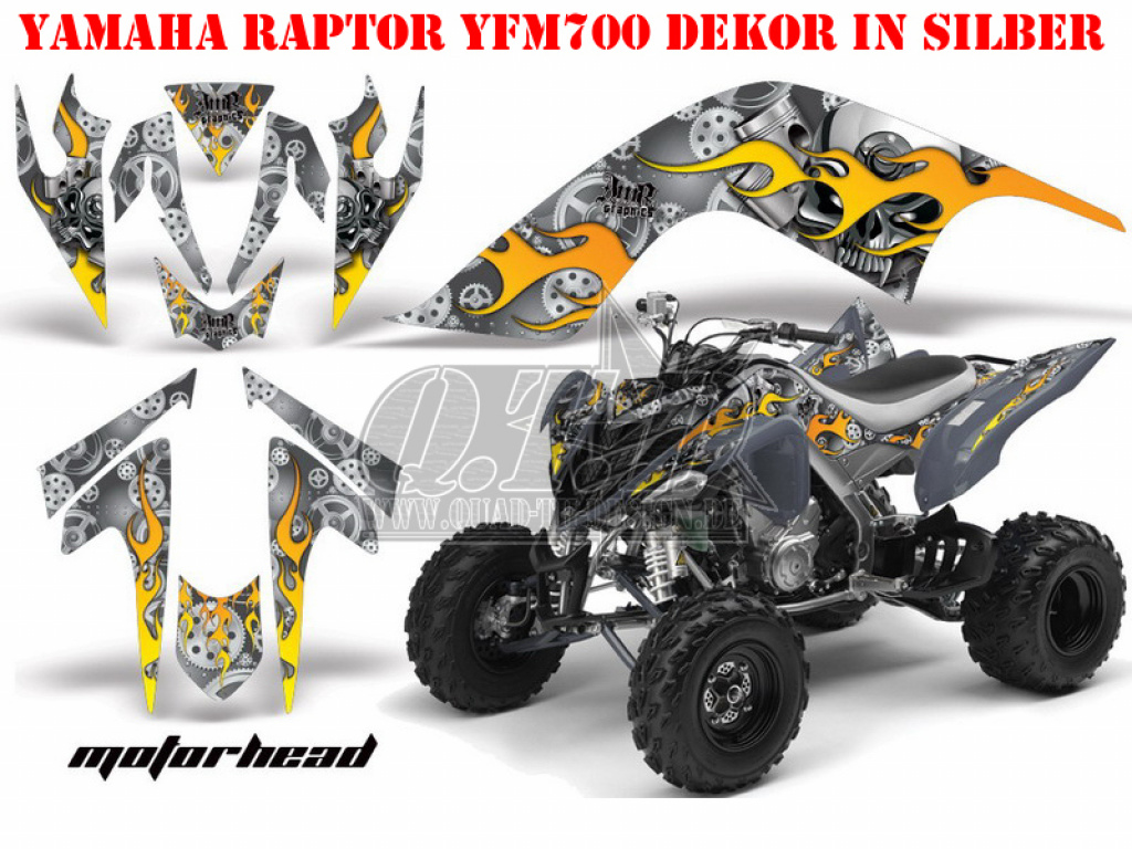 Motorhead Silber für Yamaha Raptor YFM 700 2006-2012