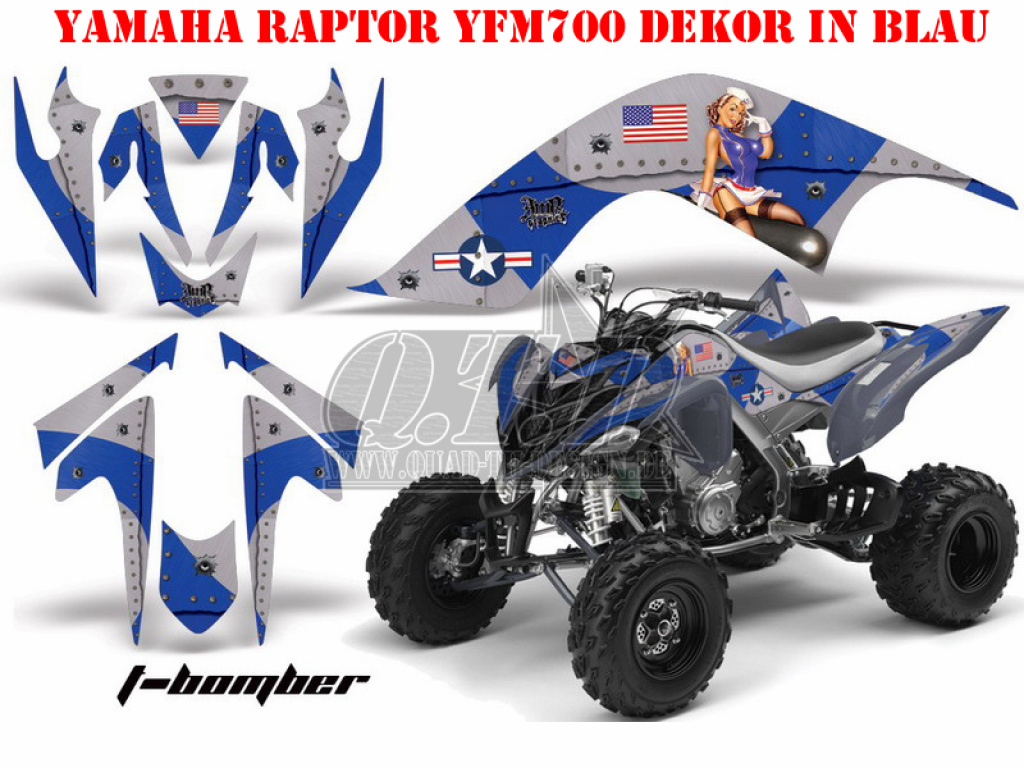 T-Bomber Blau für Yamaha Raptor YFM 700 2006-2012