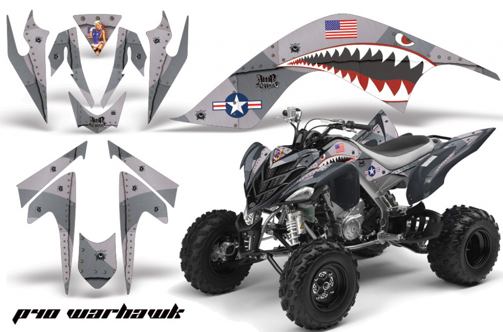 P40-Warhawk Silber für Yamaha Raptor YFM 700 2006-2012