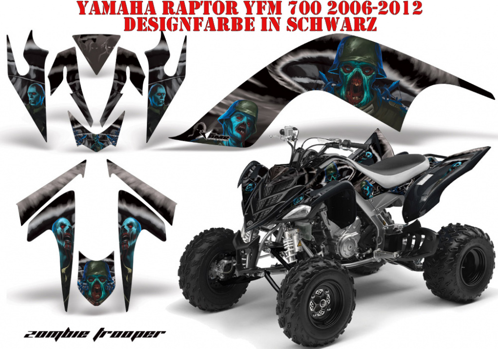 Zombie Trooper Schwarz für Yamaha Raptor YFM 700 2006-2012