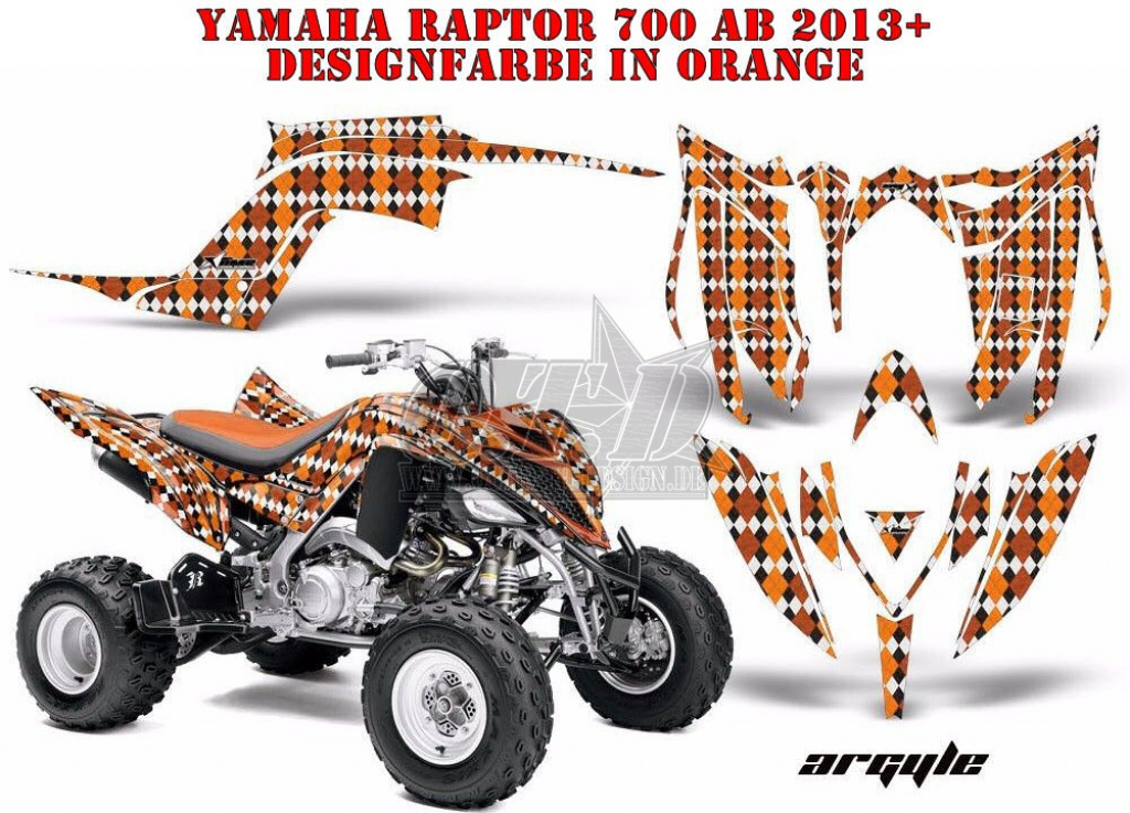 Argyle Orange für Yamaha Raptor YFM 700R 2013+