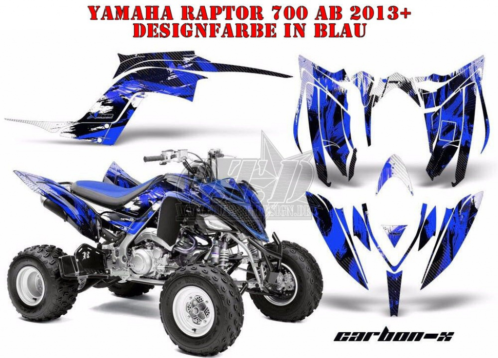 Carbon-X Blau für Yamaha Raptor YFM 700R 2013+