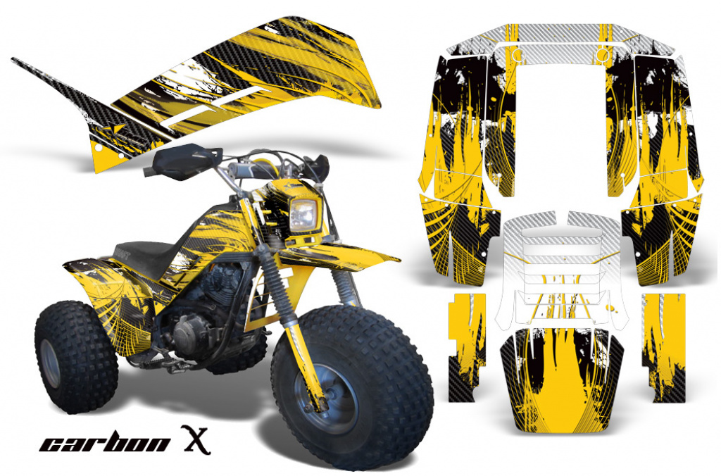 Carbon-X Gelb für Yamaha Shaft DX 225 3 Wheeler 1983-1985