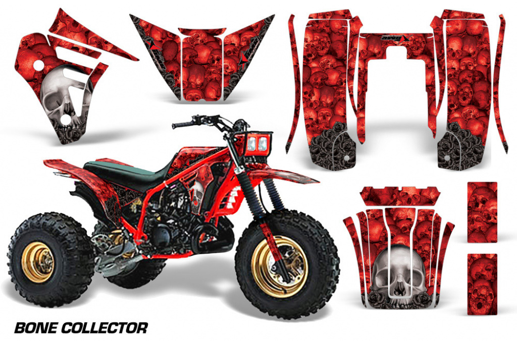 Bone Collector Rot für Yamaha Tri Z 250 3 Wheeler 1985-1986