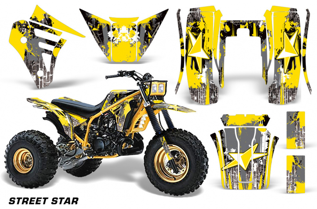 Street Star Gelb für Yamaha Tri Z 250 3 Wheeler 1985-1986
