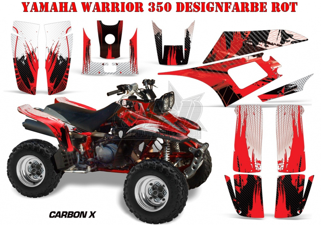 Carbon-X Red for Yamaha Warrior YFM 350