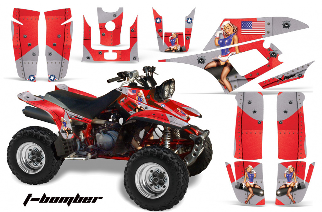 T-Bomber Red for Yamaha Warrior YFM 350