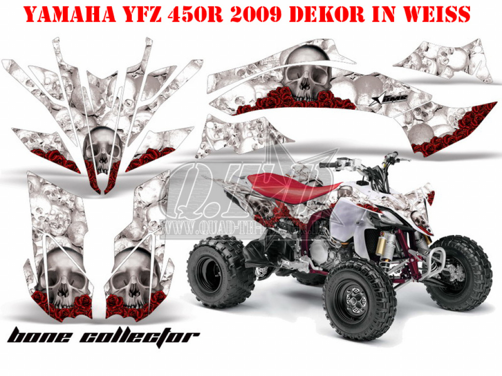 Bone Collector Weiß für Yamaha YFZ 450R/SE 2009-2013
