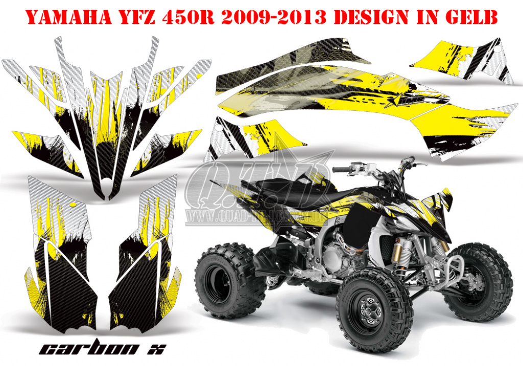 Carbon-X Gelb für Yamaha YFZ 450R/SE 2009-2013