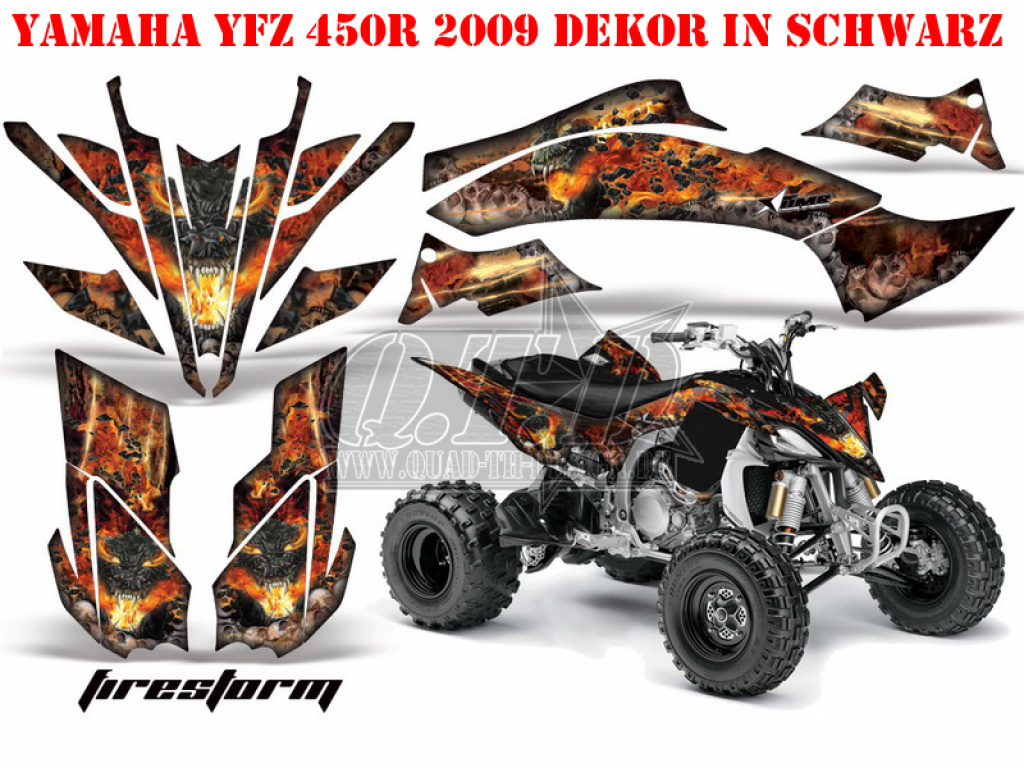 Firestorm Schwarz für Yamaha YFZ 450R/SE 2009-2013