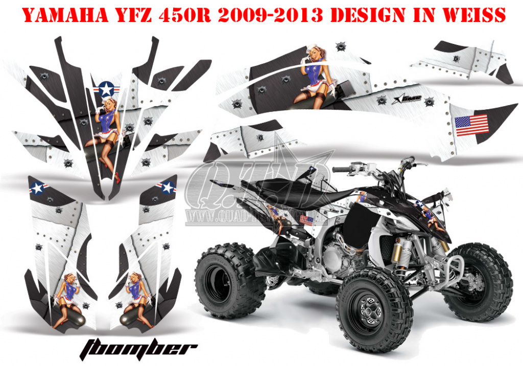 T-Bomber Weiß für Yamaha YFZ 450R/SE 2009-2013