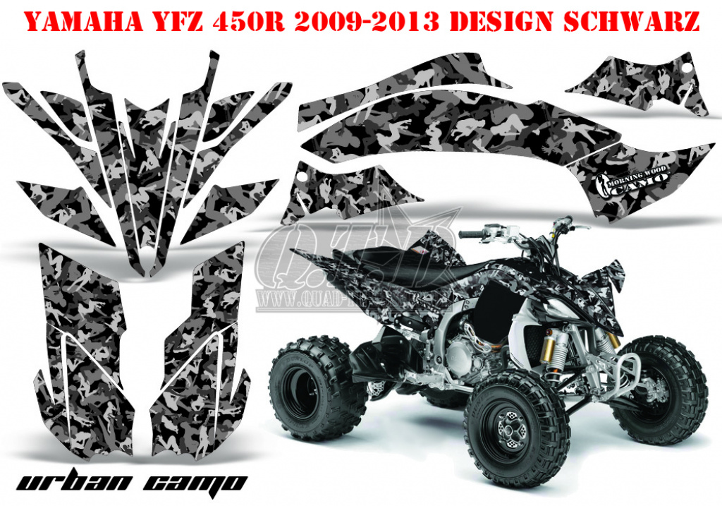 Urban Camo Schwarz für Yamaha YFZ 450R/SE 2009-2013