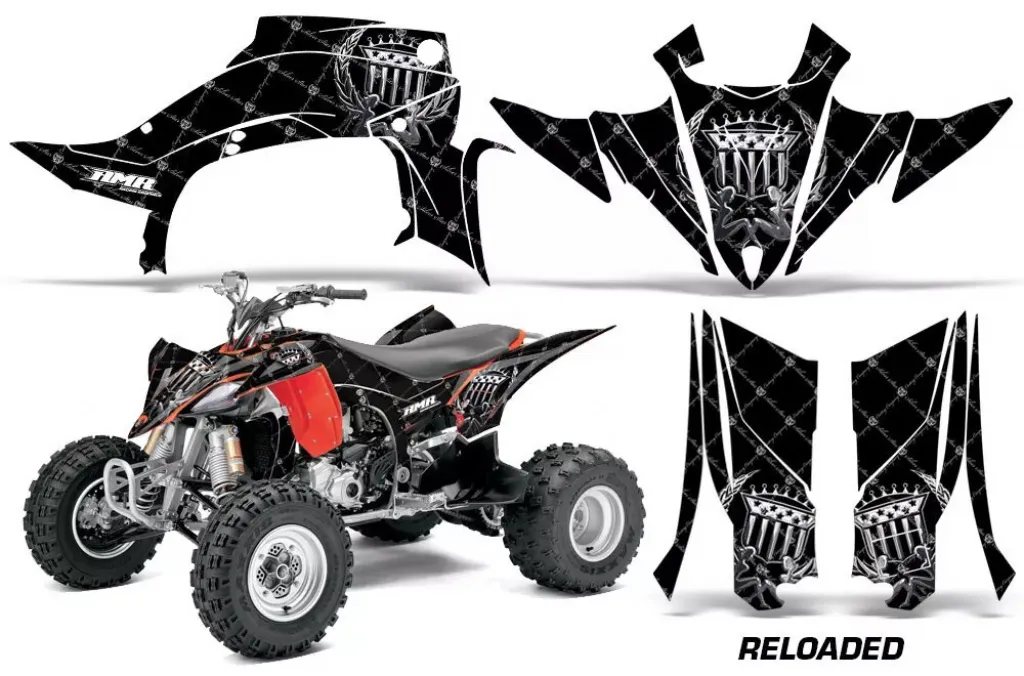 SilverStar - Reloaded Background = Black, Design color = Silver for Yamaha YFZ 450R/SE 2014+