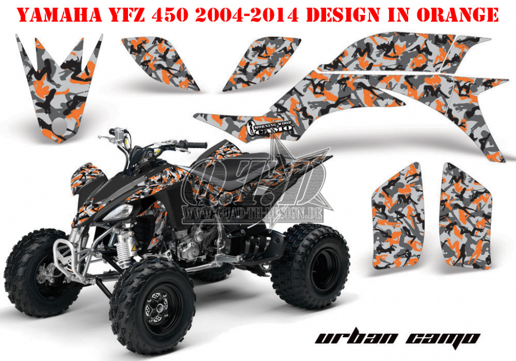 Urban Camo Orange für Yamaha YFZ 450 2004-2008 & 2012-2014