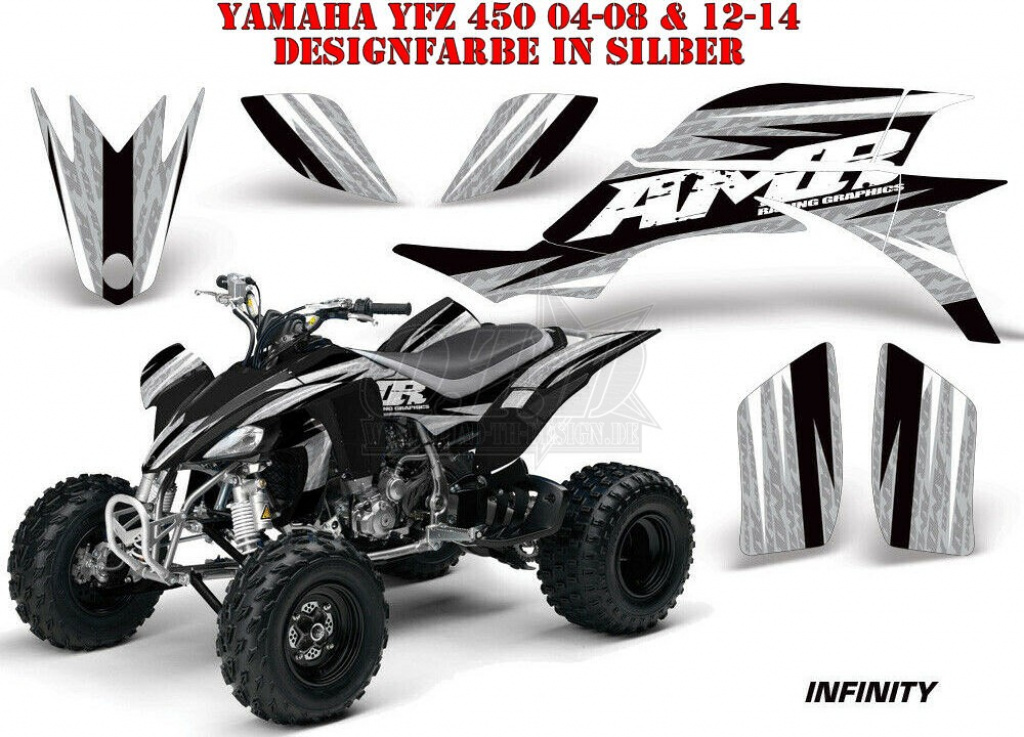 Infinity Silber für Yamaha YFZ 450 2004-2008 & 2012-2014