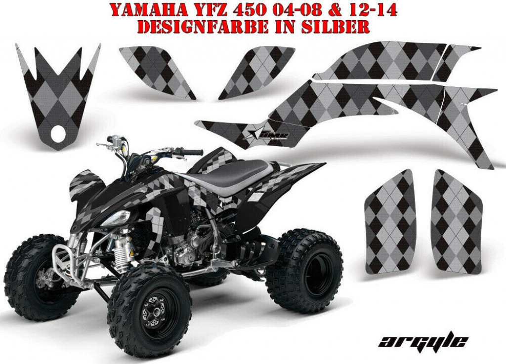 Argyle Silber für Yamaha YFZ 450 2004-2008 & 2012-2014