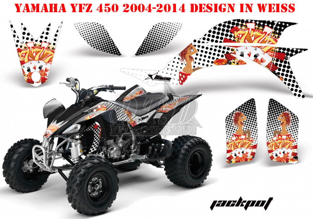 Jackpot Weiß für Yamaha YFZ 450 2004-2008 & 2012-2014