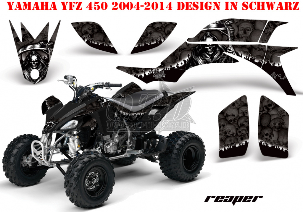 Reaper Schwarz für Yamaha YFZ 450 2004-2008 & 2012-2014