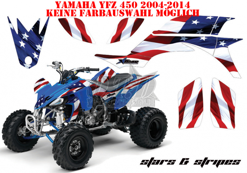 Stars and Stripes für Yamaha YFZ 450 2004-2008 & 2012-2014