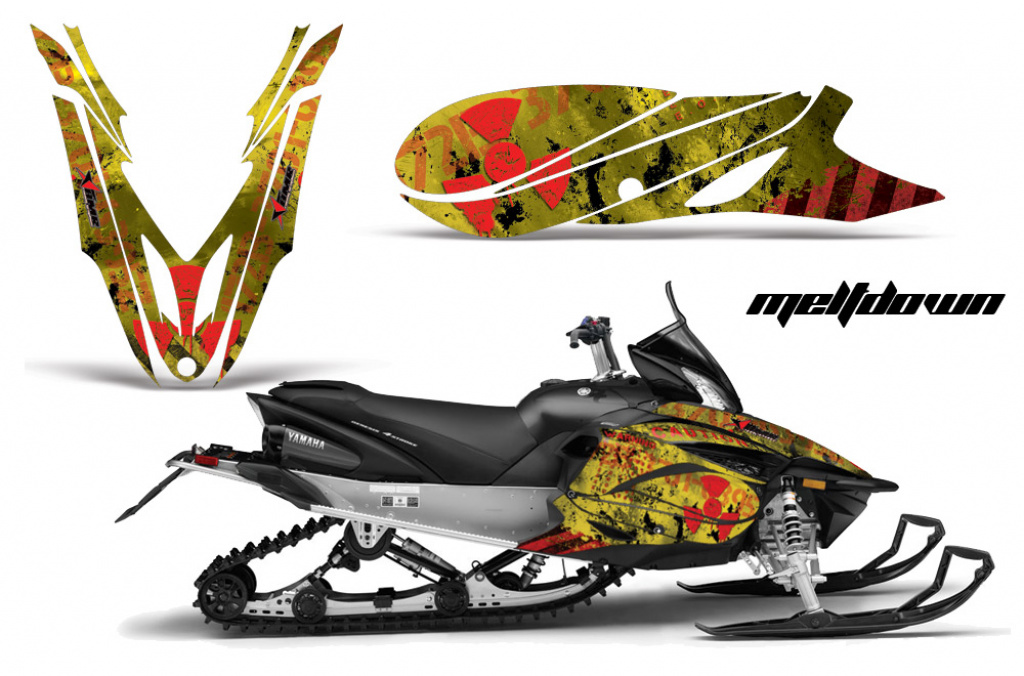 Meltdown Background = Yellow, Design color = Red for Yamaha Apex 2011-2018