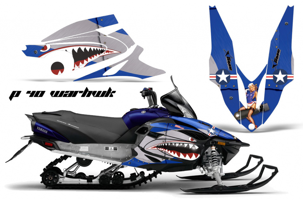 P40-Warhawk Blau für Yamaha Vector RS 2012-2016