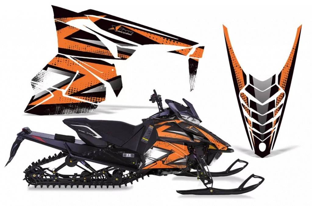 Slash Background = Black, Design color = Orange for Yamaha Viper SR/SRT/RTX/SE 2014-2016
