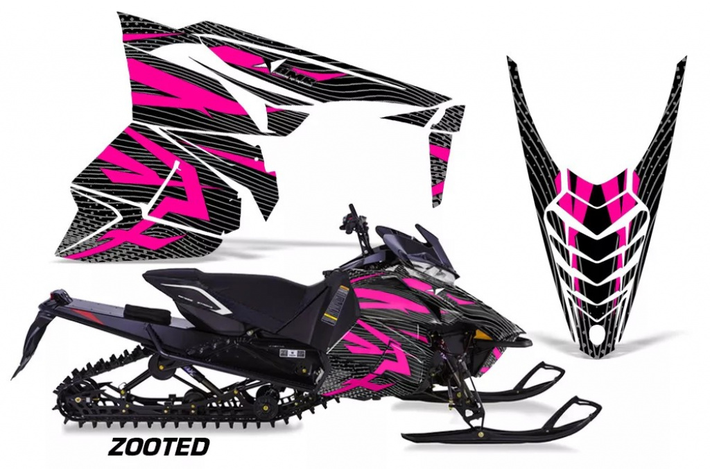 Zooted Background = Black, Design color = Pink for Yamaha Viper SR/SRT/RTX/SE 2014-2016