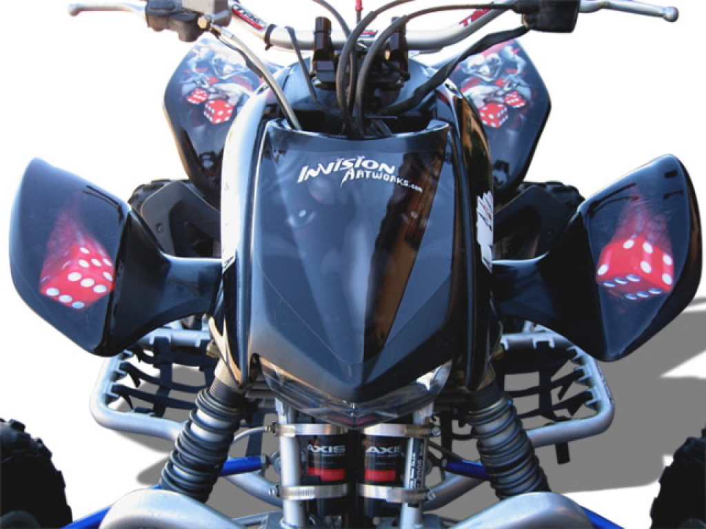 Joker Background Black, Joker color Red-White for Honda TRX 450R 2004-2016