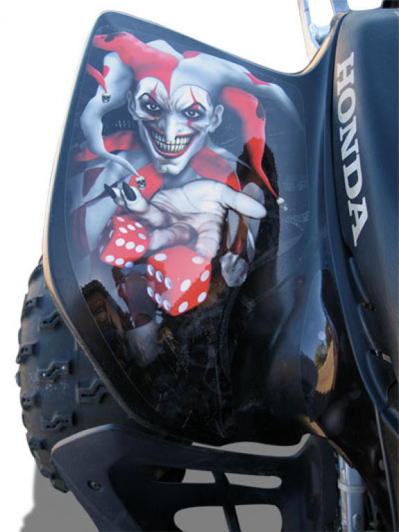 Joker Background Black, Joker color Red-White for Honda TRX 450R 2004-2016