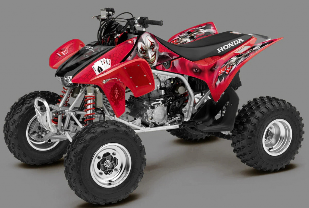 Joker Background Red, Joker color Black-White for Honda TRX 450R 2004-2016