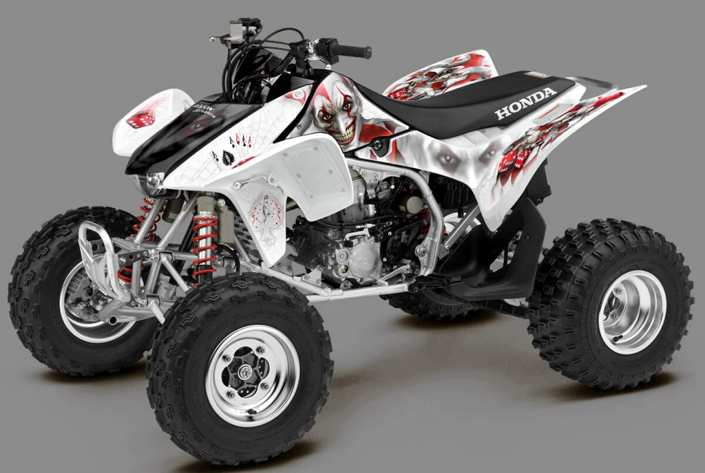 Joker Background White, Joker color Red-White for Honda TRX 450R 2004-2016