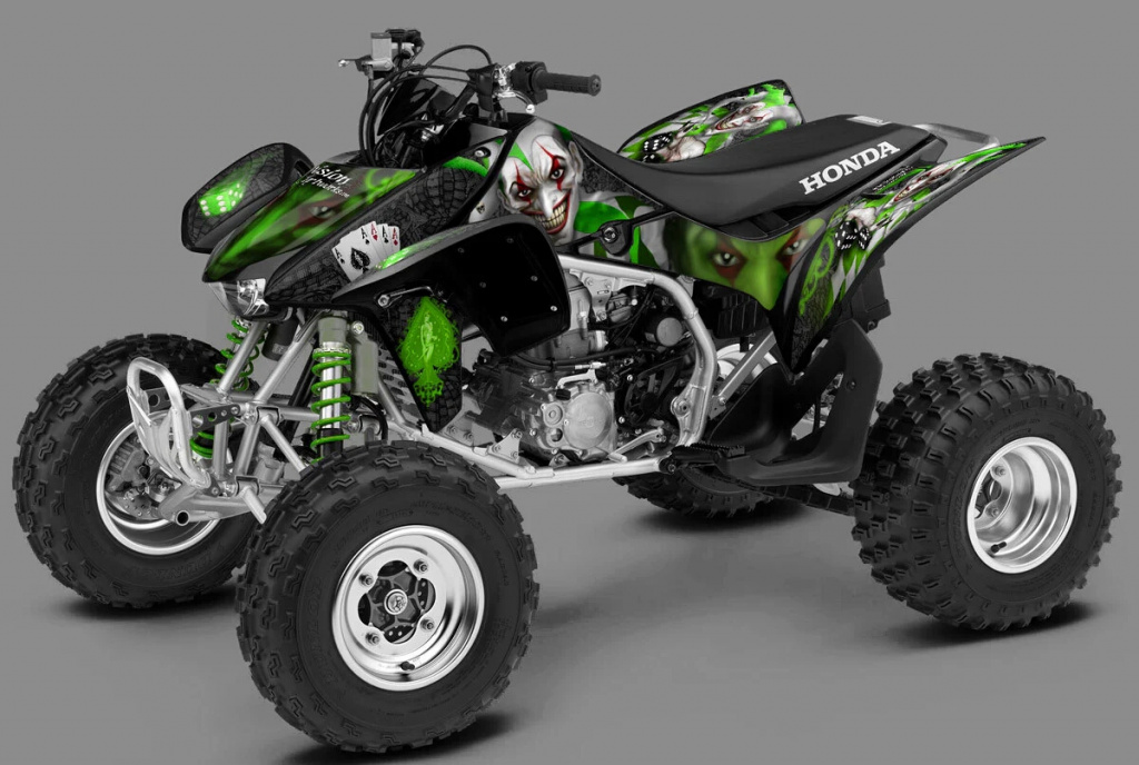 Joker Background Green, Joker color Green-White for Honda TRX 450R 2004-2016