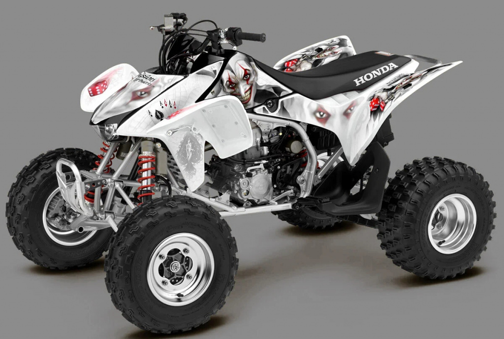 Joker Background White, Joker color Black-White for Honda TRX 450R 2004-2016