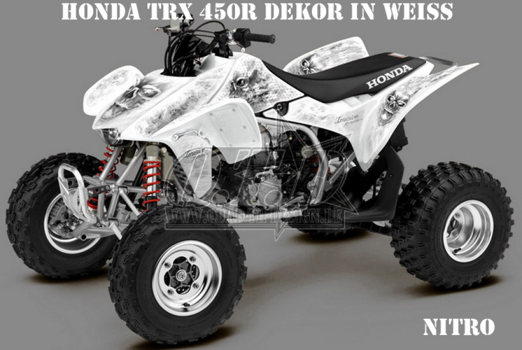 Nitro White, Fire Color = Design color for Honda TRX 450R 2004-2016