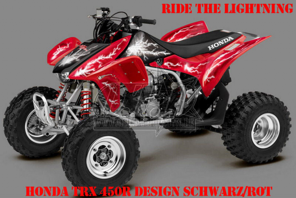 Ride the Lightning Red-Black for Honda TRX 450R 2004-2016